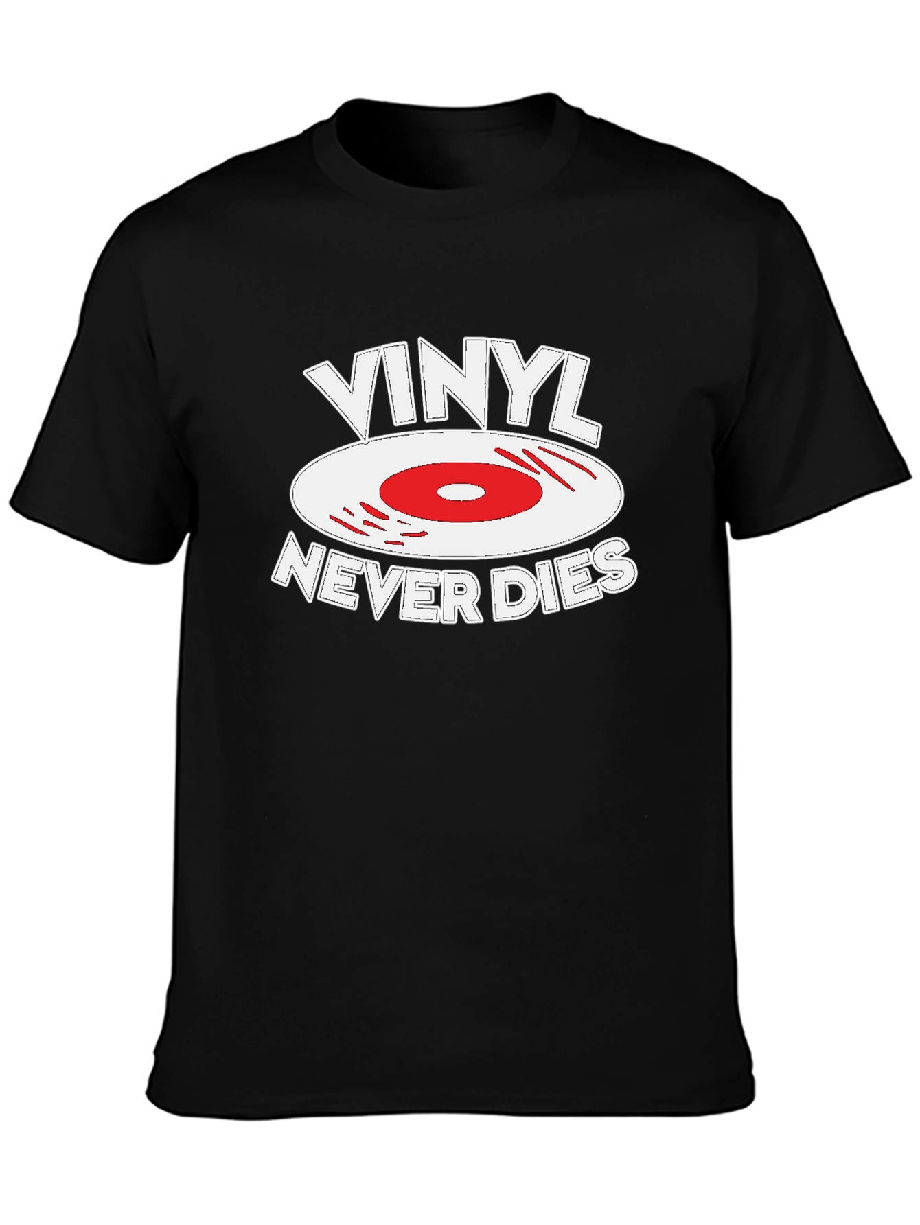Vinyl Never Dies Graphic T-Shirt - Classic Music Lover Tee