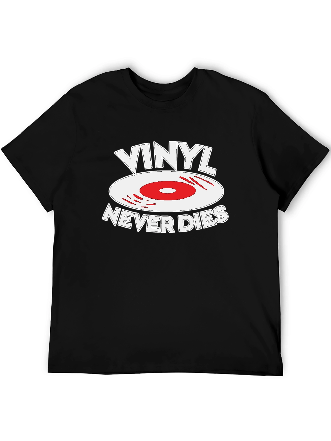 Vinyl Never Dies Graphic T-Shirt - Classic Music Lover Tee