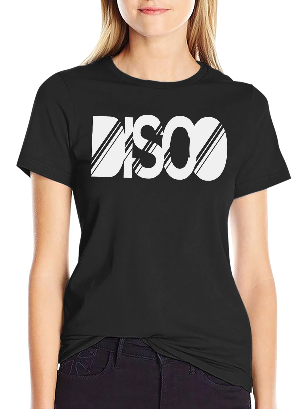 Retro Disco Graphic Black T-Shirt