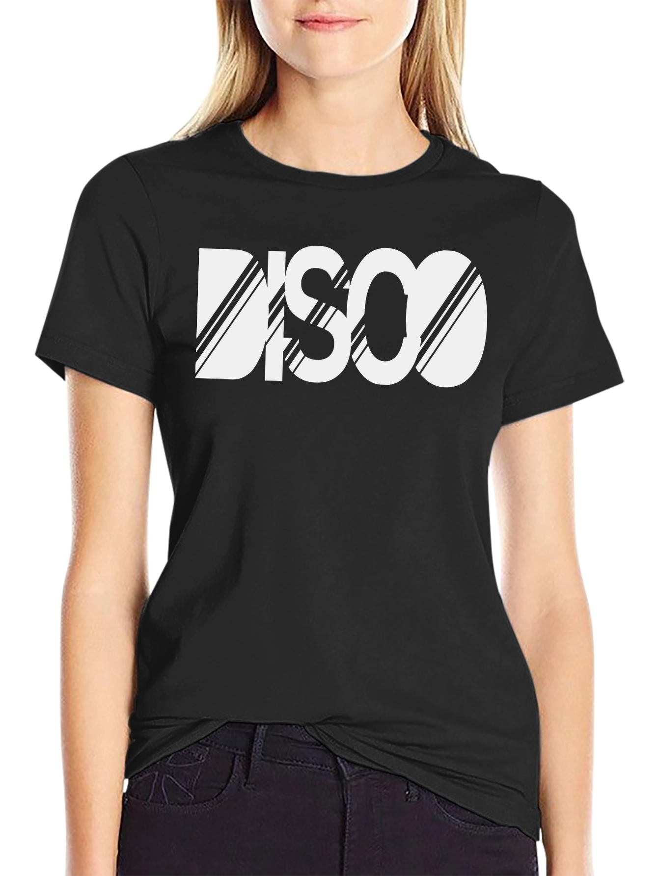 Retro Disco Graphic Black T-Shirt