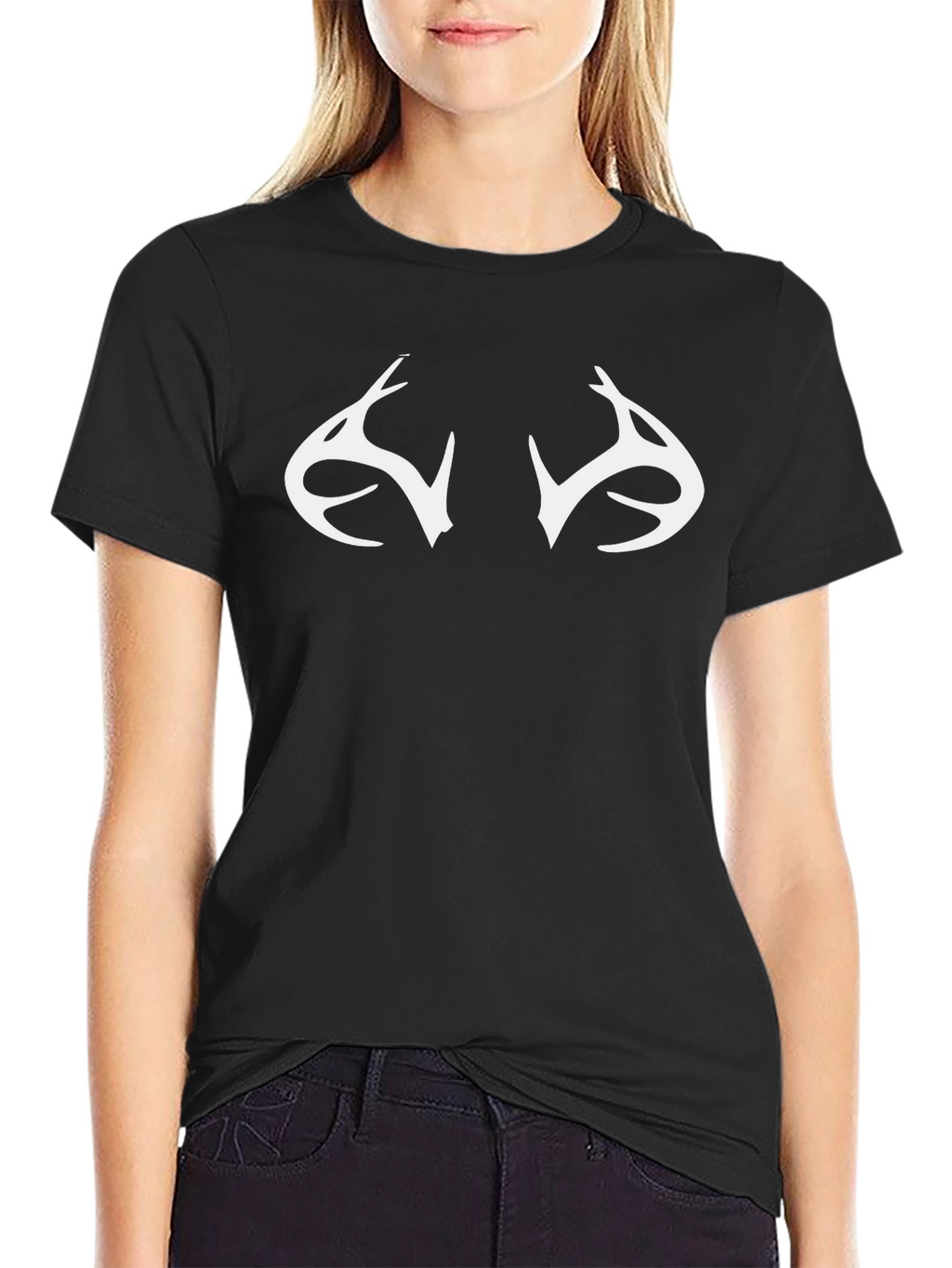 Antler Graphic Black T-Shirt