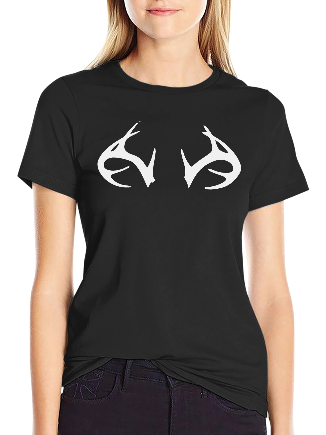 Antler Graphic Black T-Shirt