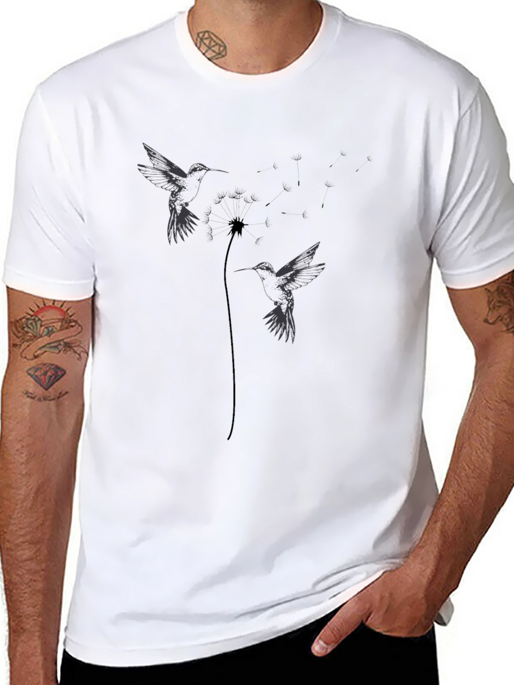 Hummingbird Dandelion Graphic Tee