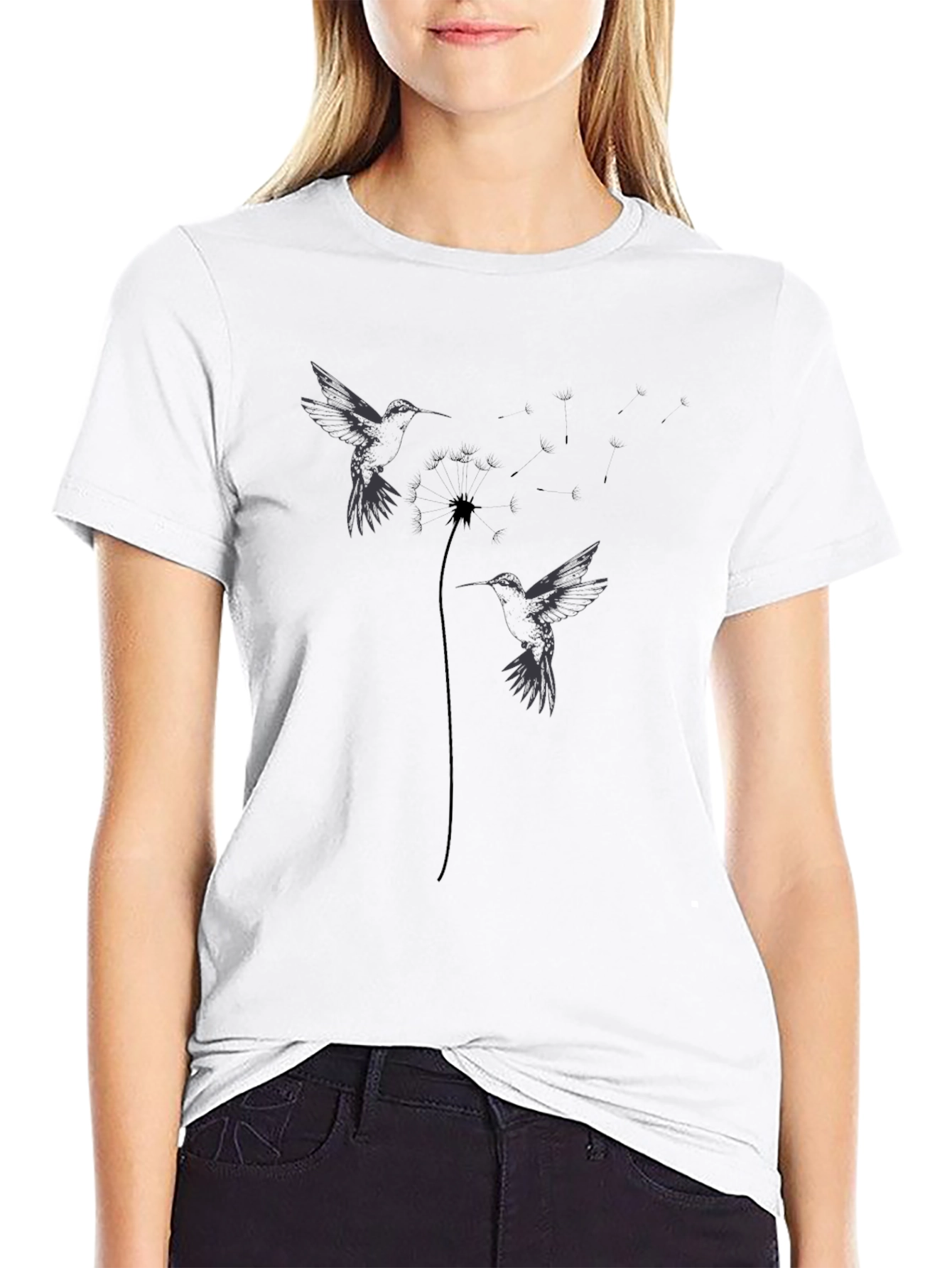 Hummingbird Dandelion Graphic Tee