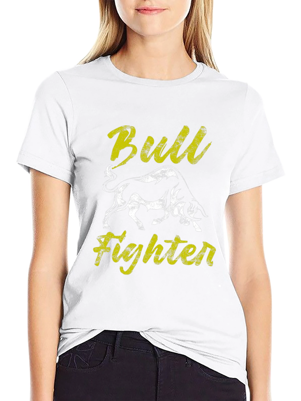 Bull Fighter Graphic Tee - Black Cotton T-Shirt
