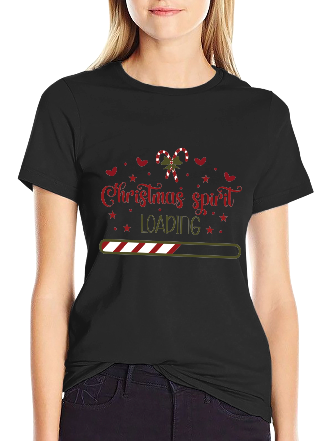 Christmas Spirit Loading Graphic Tee Shirt
