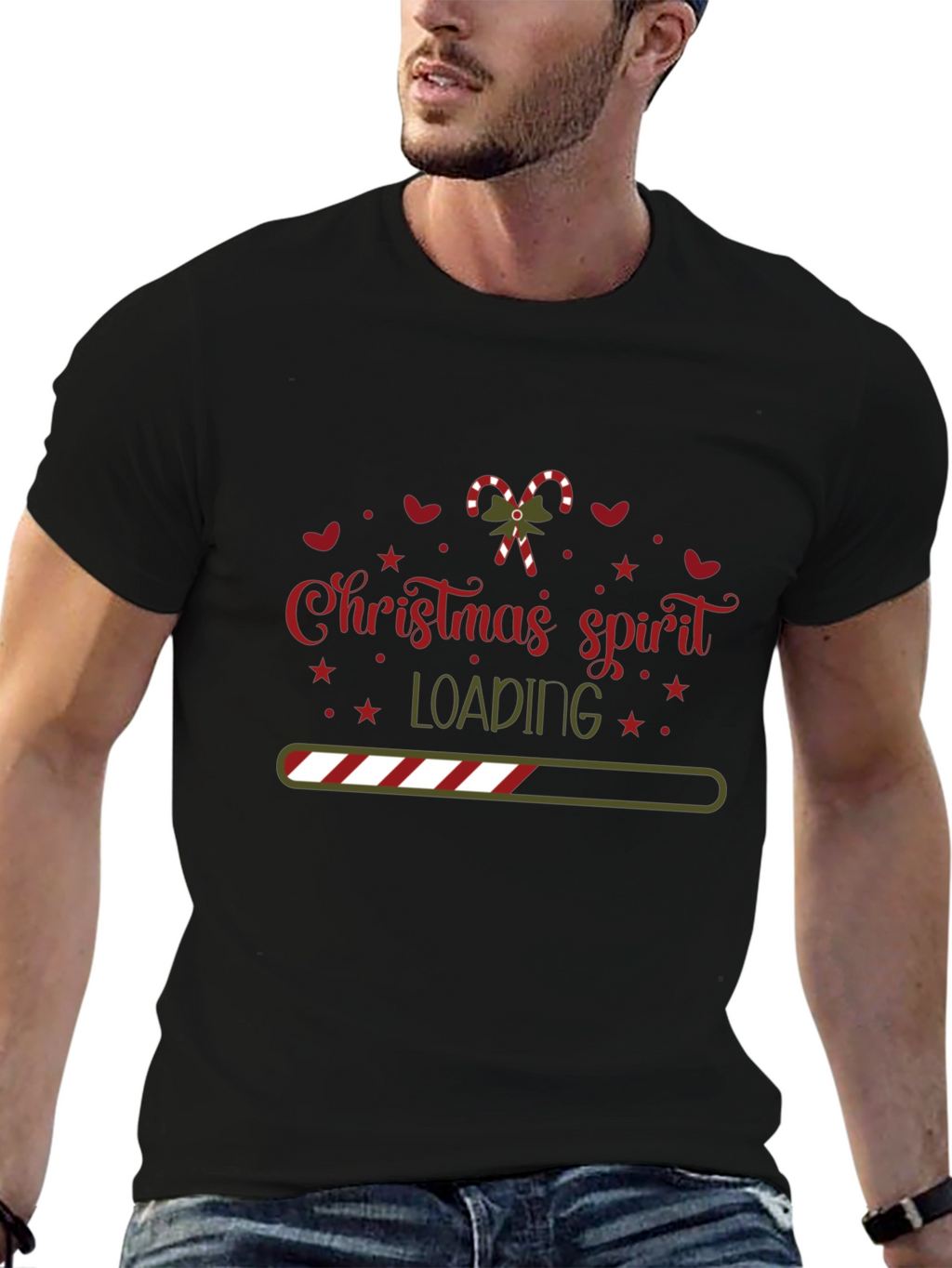 Christmas Spirit Loading Graphic Tee Shirt