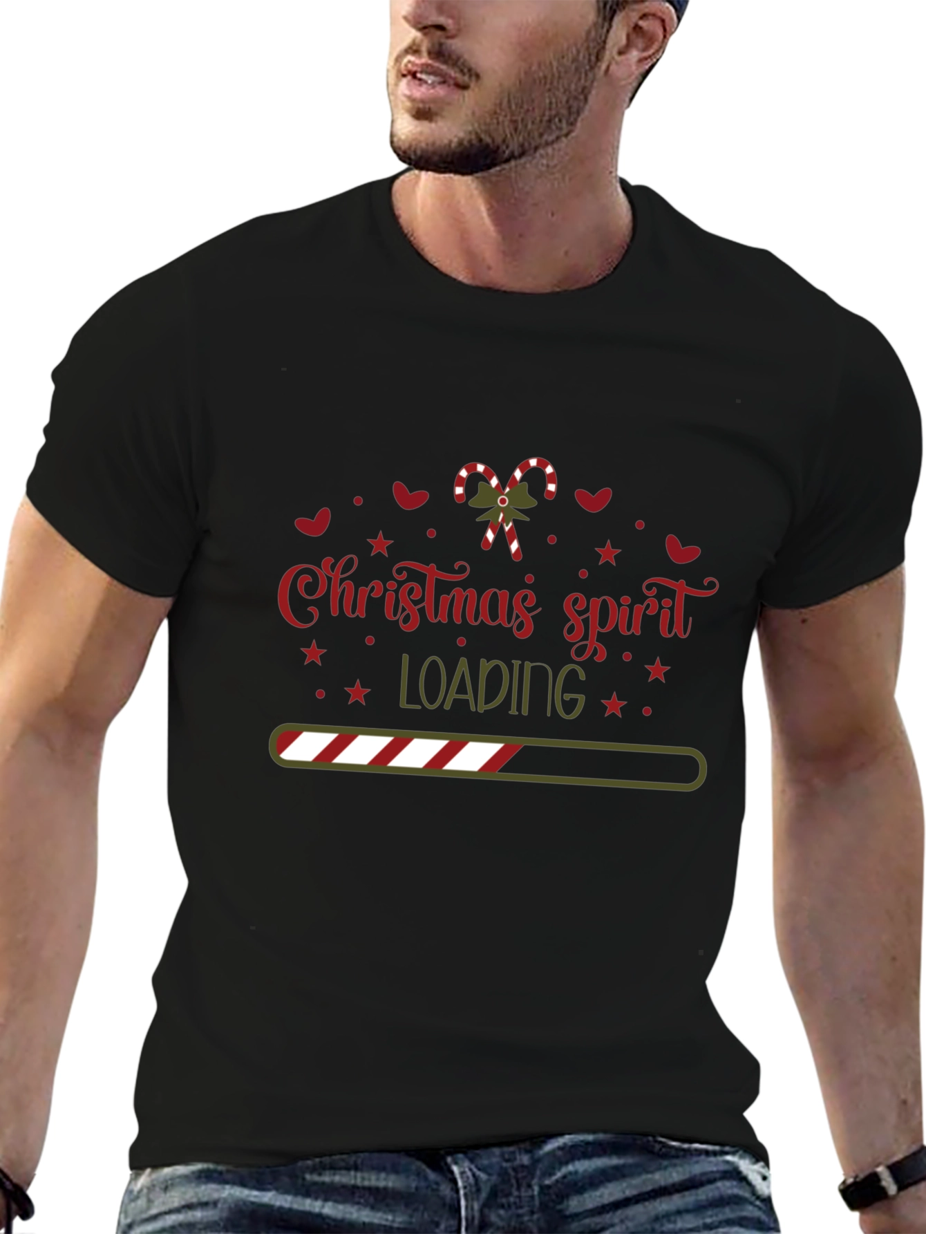 Christmas Spirit Loading Graphic Tee Shirt