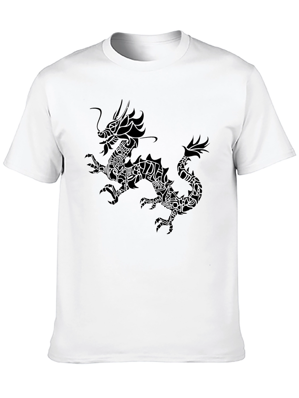 Black Dragon Graphic Tee - Mens Casual T-Shirt