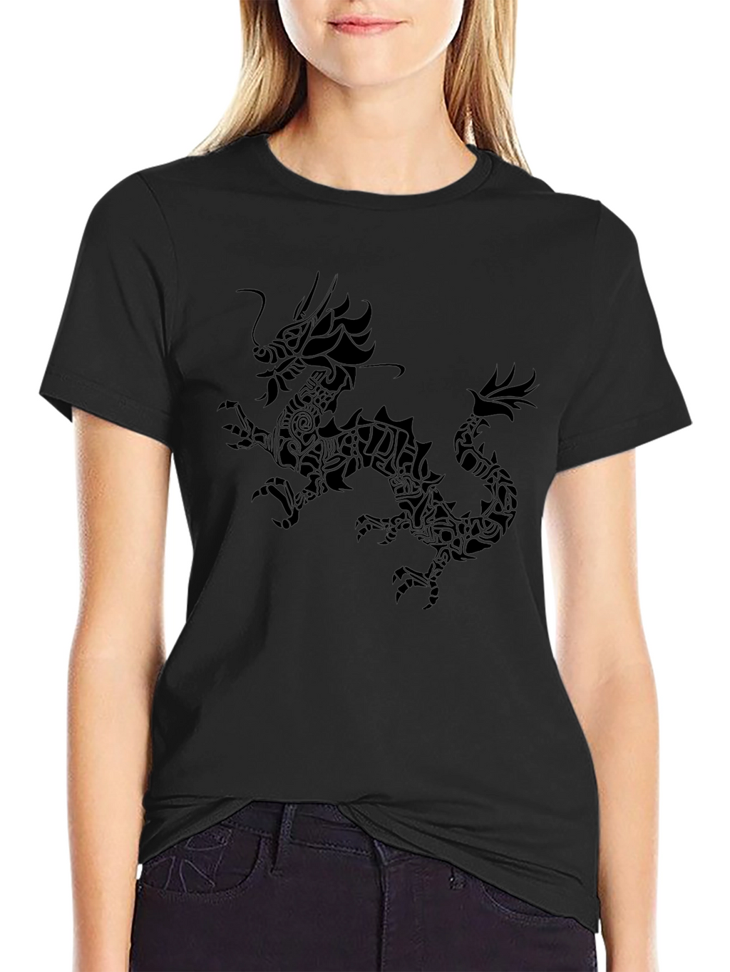 Black Dragon Graphic Tee - Mens Casual T-Shirt