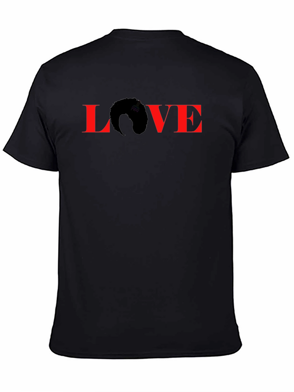 LOVE T-Shirt - Afro Hair Silhouette - Black