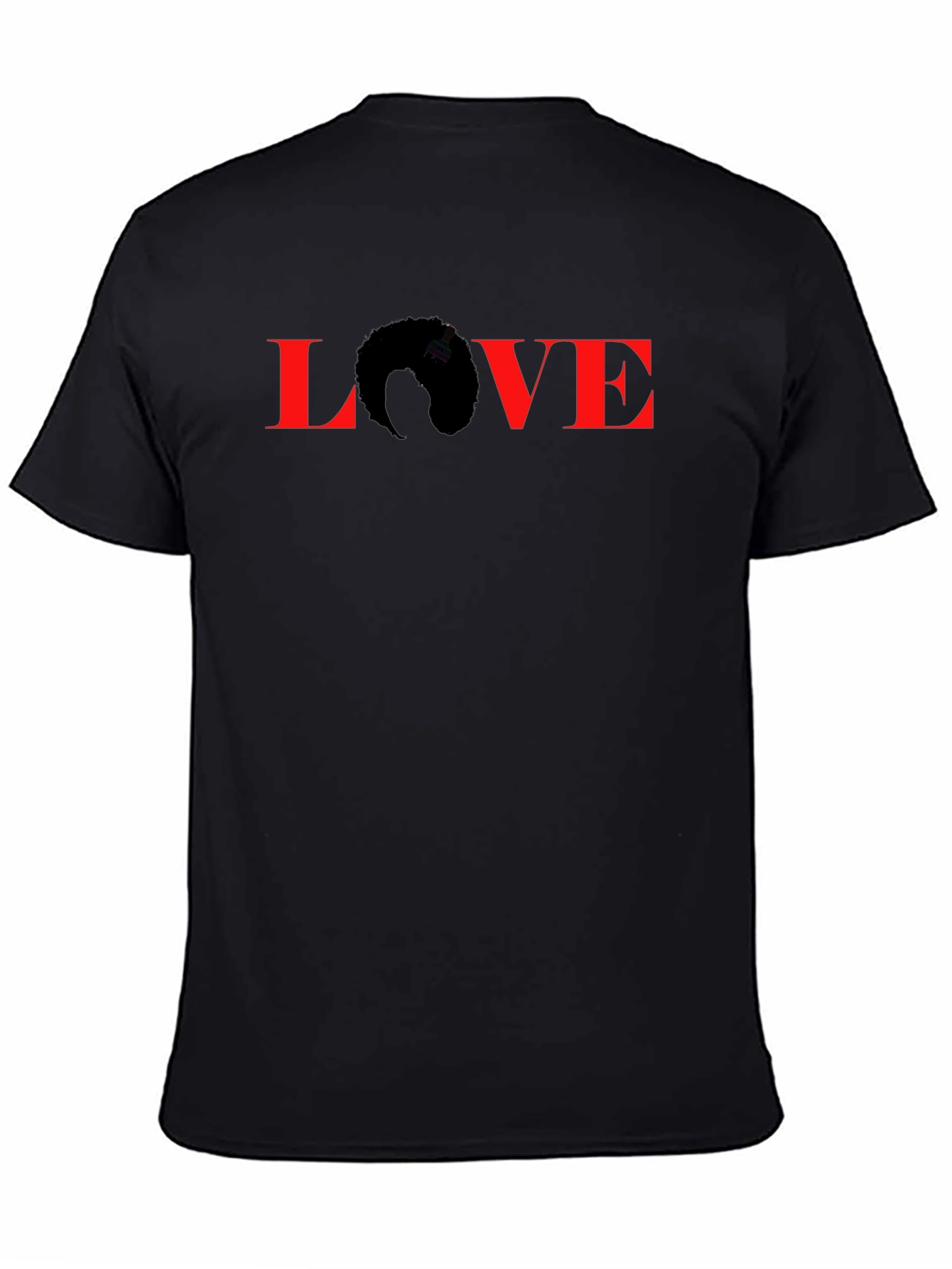 LOVE T-Shirt - Afro Hair Silhouette - Black