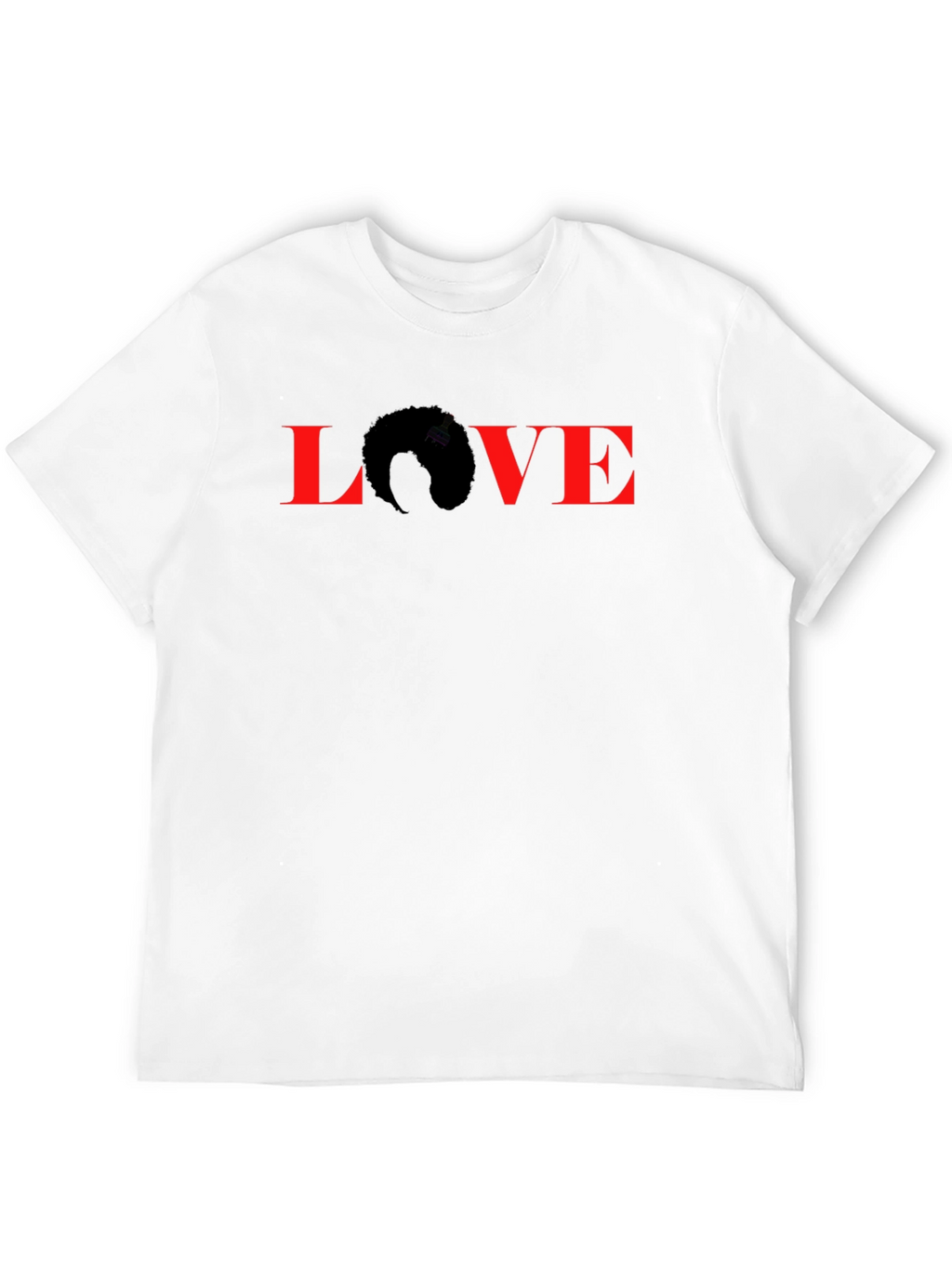 LOVE T-Shirt - Afro Hair Silhouette - Black