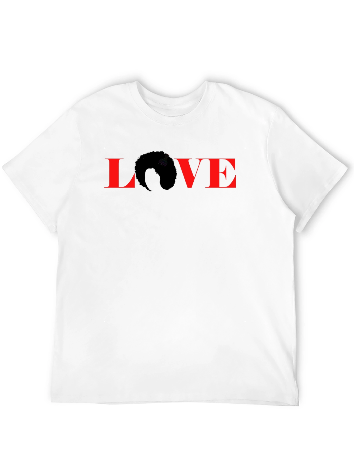 LOVE T-Shirt - Afro Hair Silhouette - Black