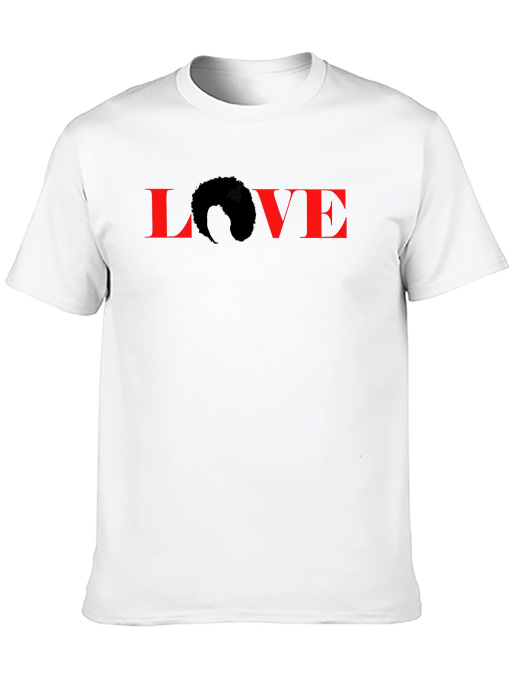 LOVE T-Shirt - Afro Hair Silhouette - Black