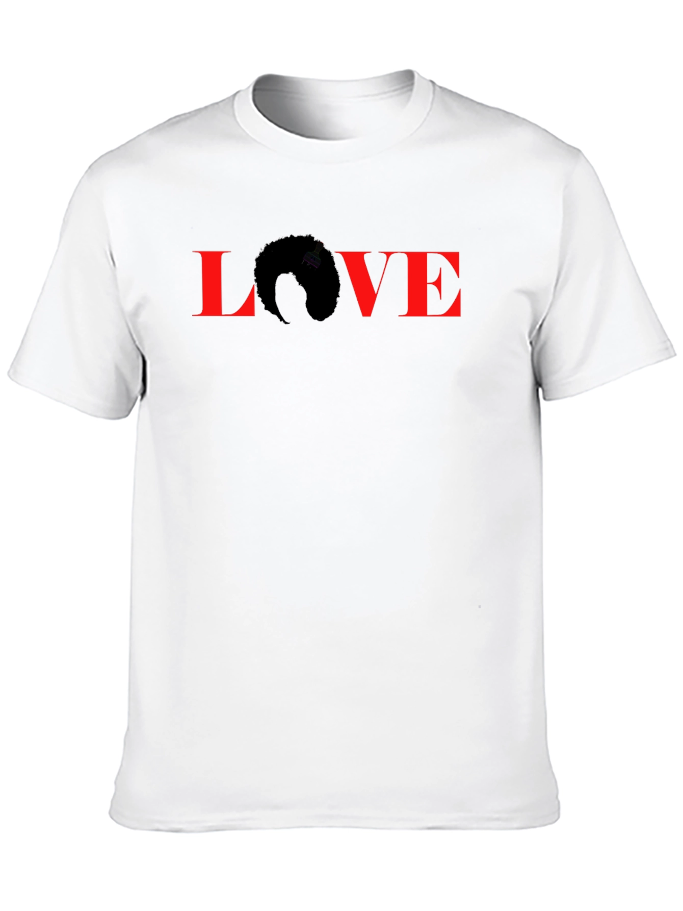 LOVE T-Shirt - Afro Hair Silhouette - Black
