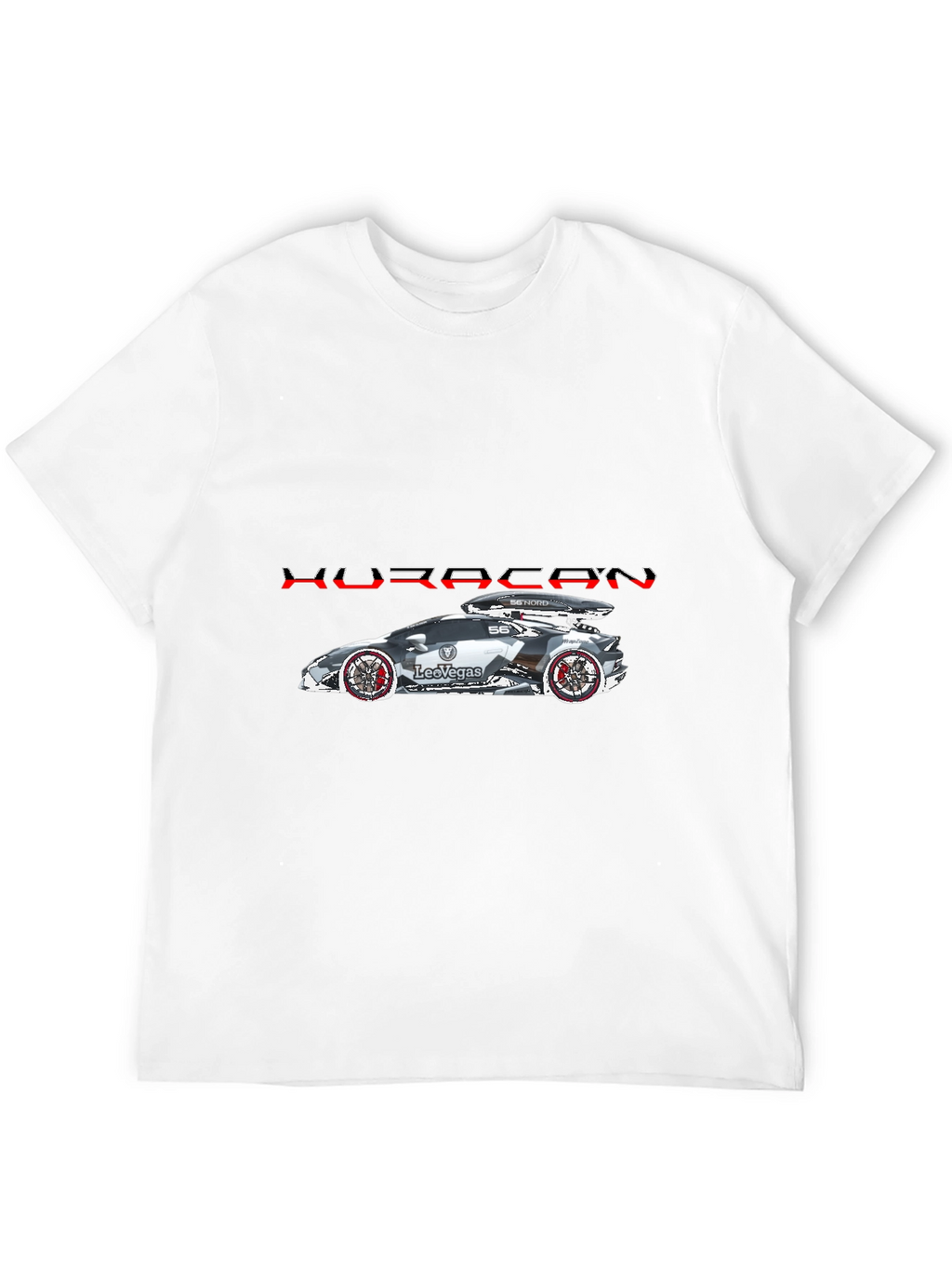 Huracan Car Graphic Black T-Shirt