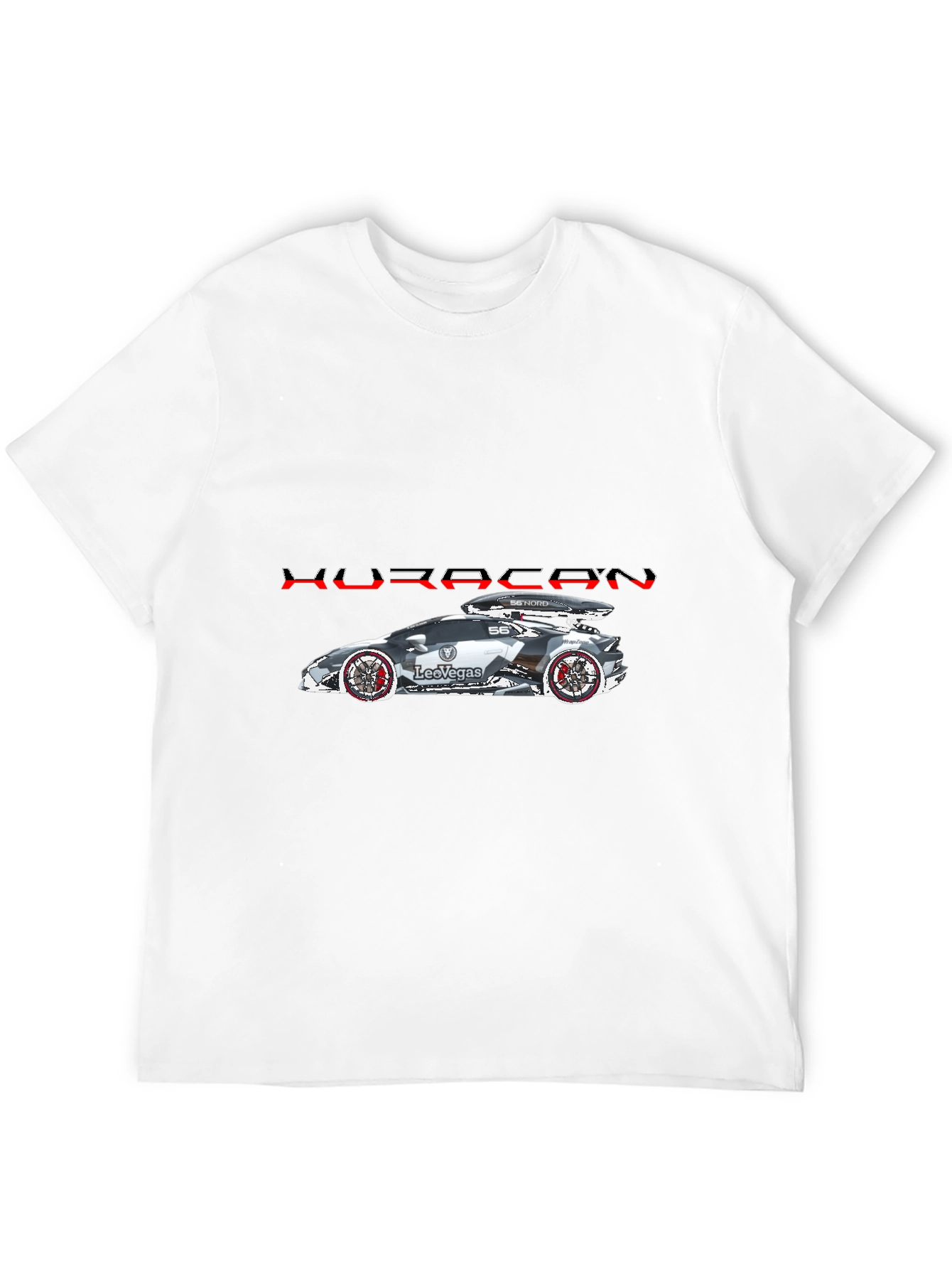 Huracan Car Graphic Black T-Shirt