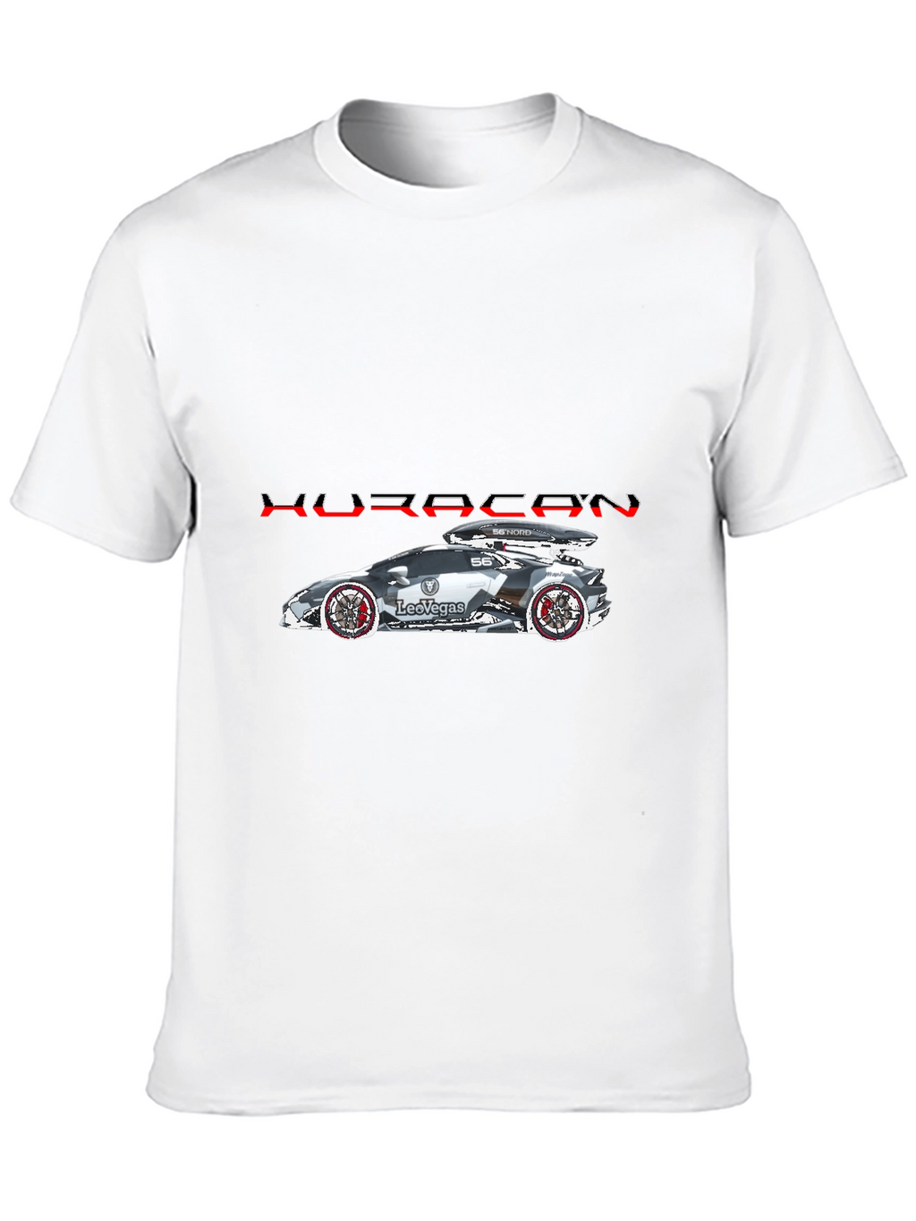 Huracan Car Graphic Black T-Shirt