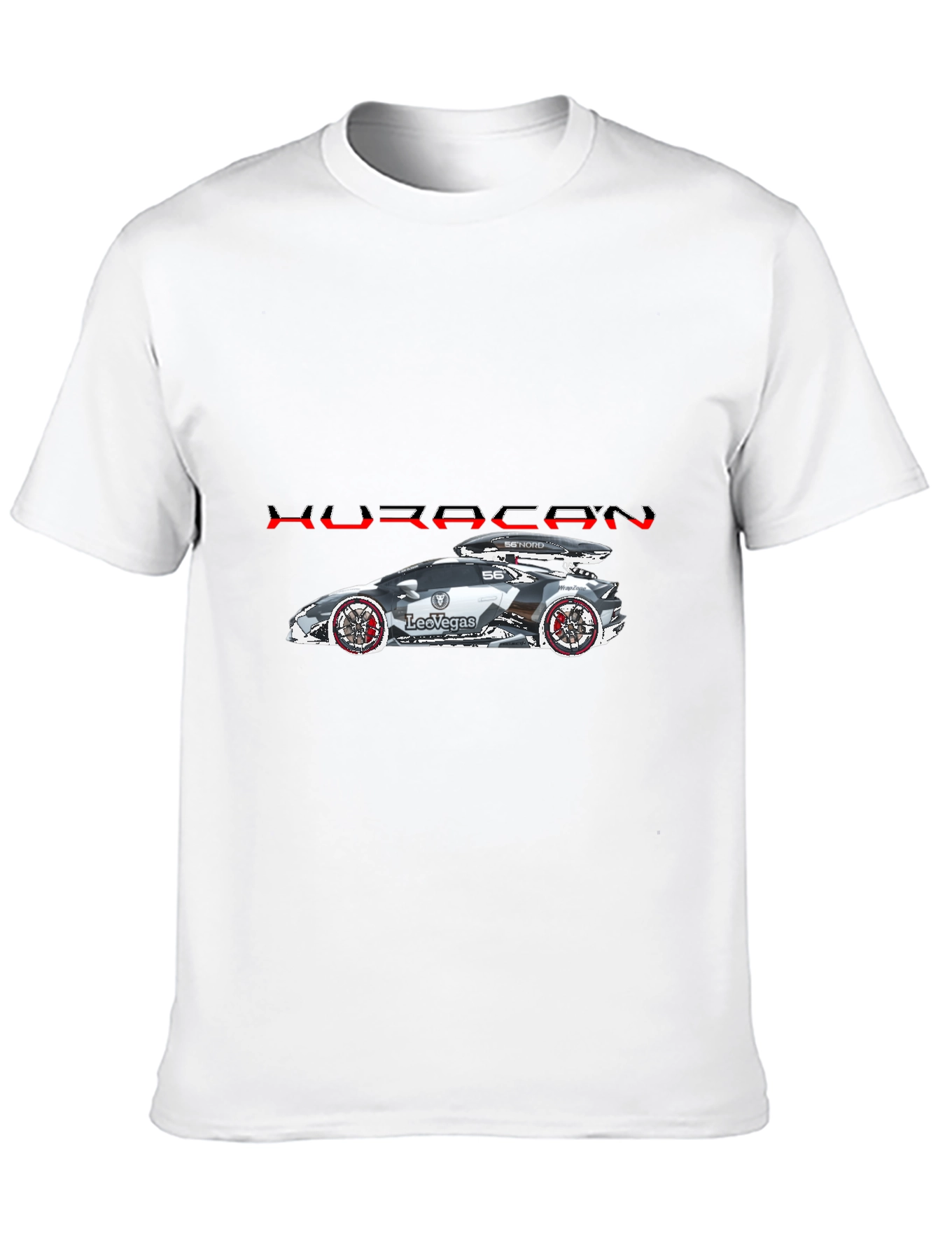 Huracan Car Graphic Black T-Shirt