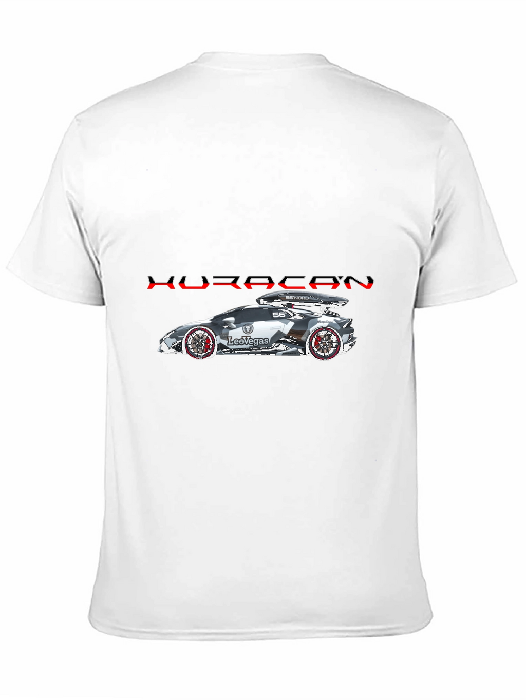 Huracan Car Graphic Black T-Shirt