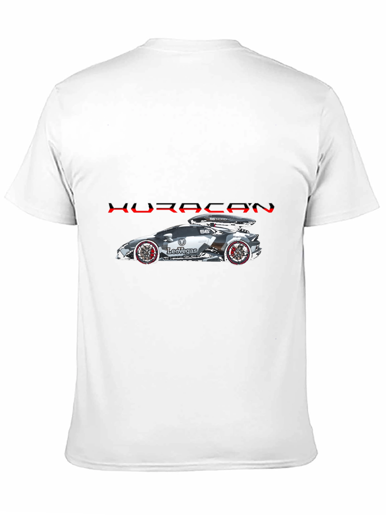 Huracan Car Graphic Black T-Shirt