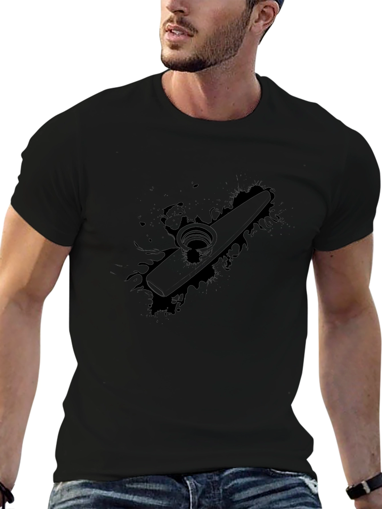 Kazoo Graphic Black T-Shirt