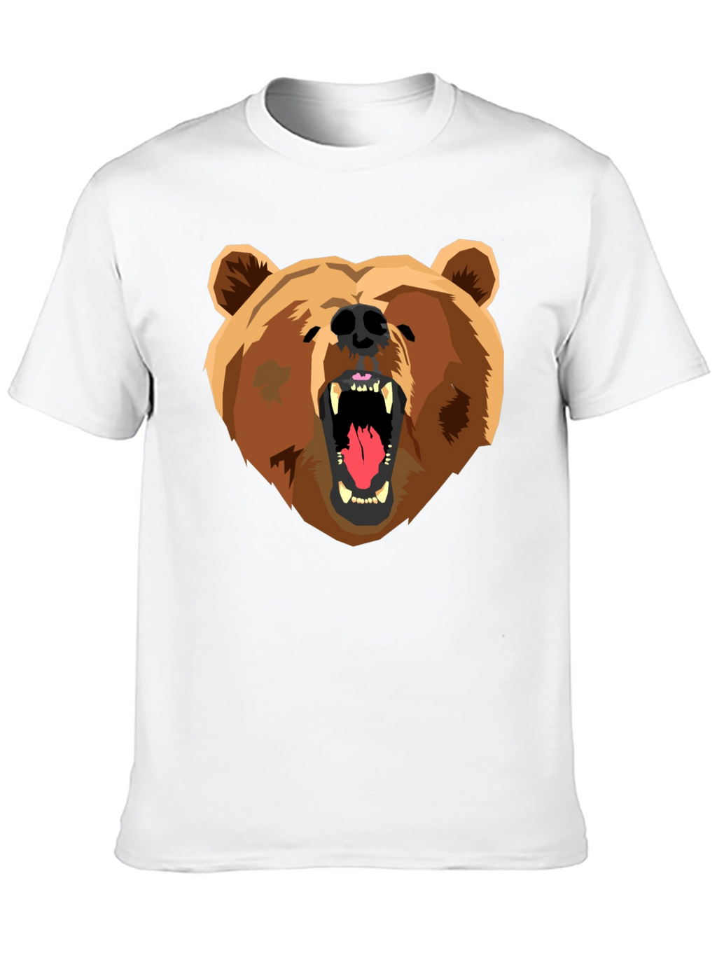 Bear Graphic Print Black T-Shirt