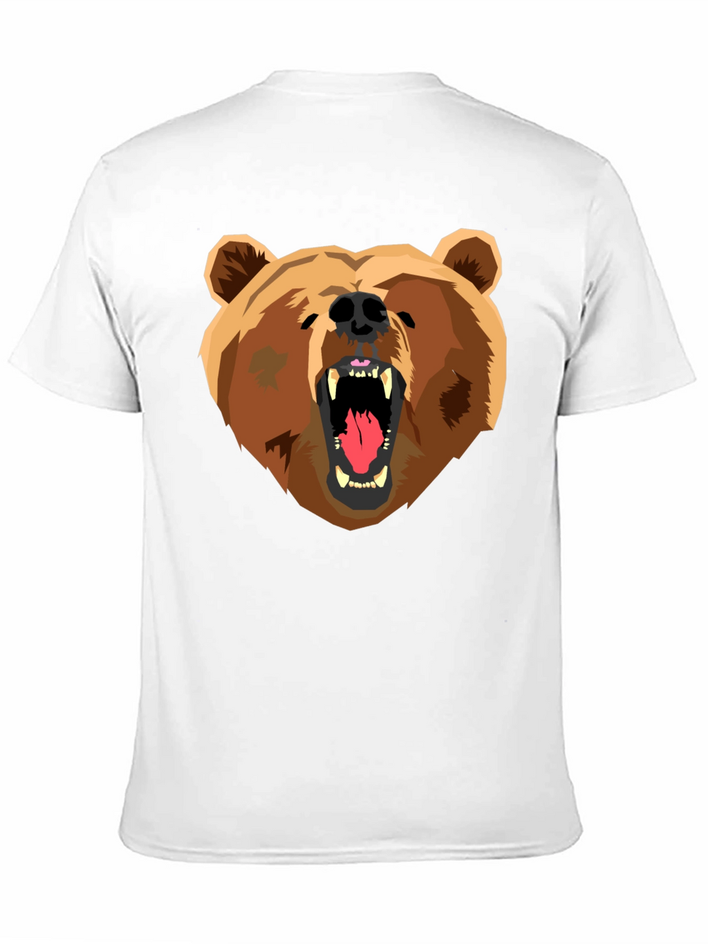 Bear Graphic Print Black T-Shirt