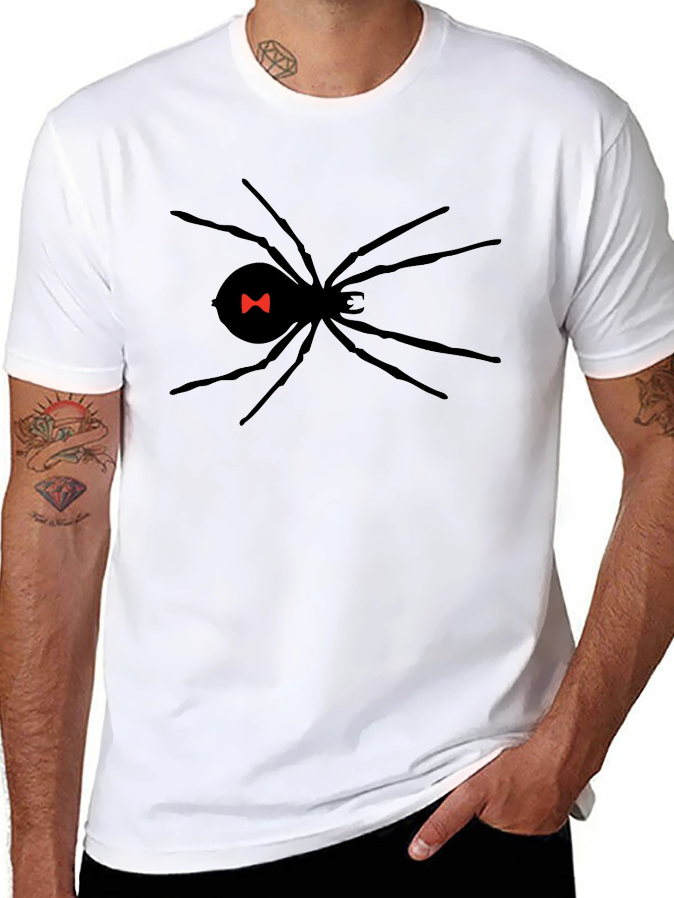 Black Widow Spider Graphic T-Shirt