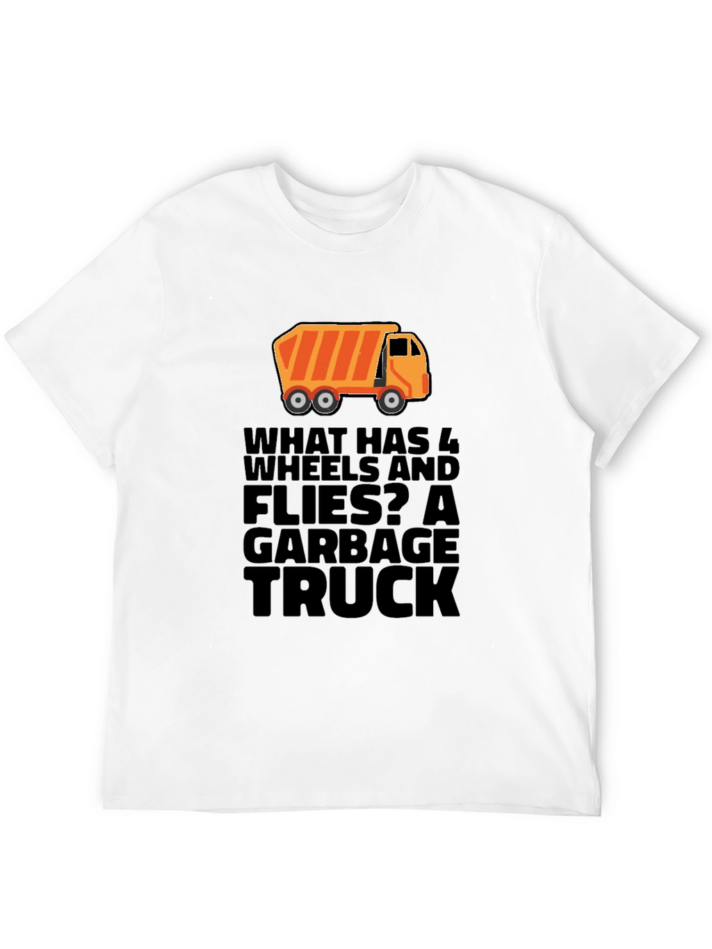 Garbage Truck Riddle Graphic T-Shirt - Black