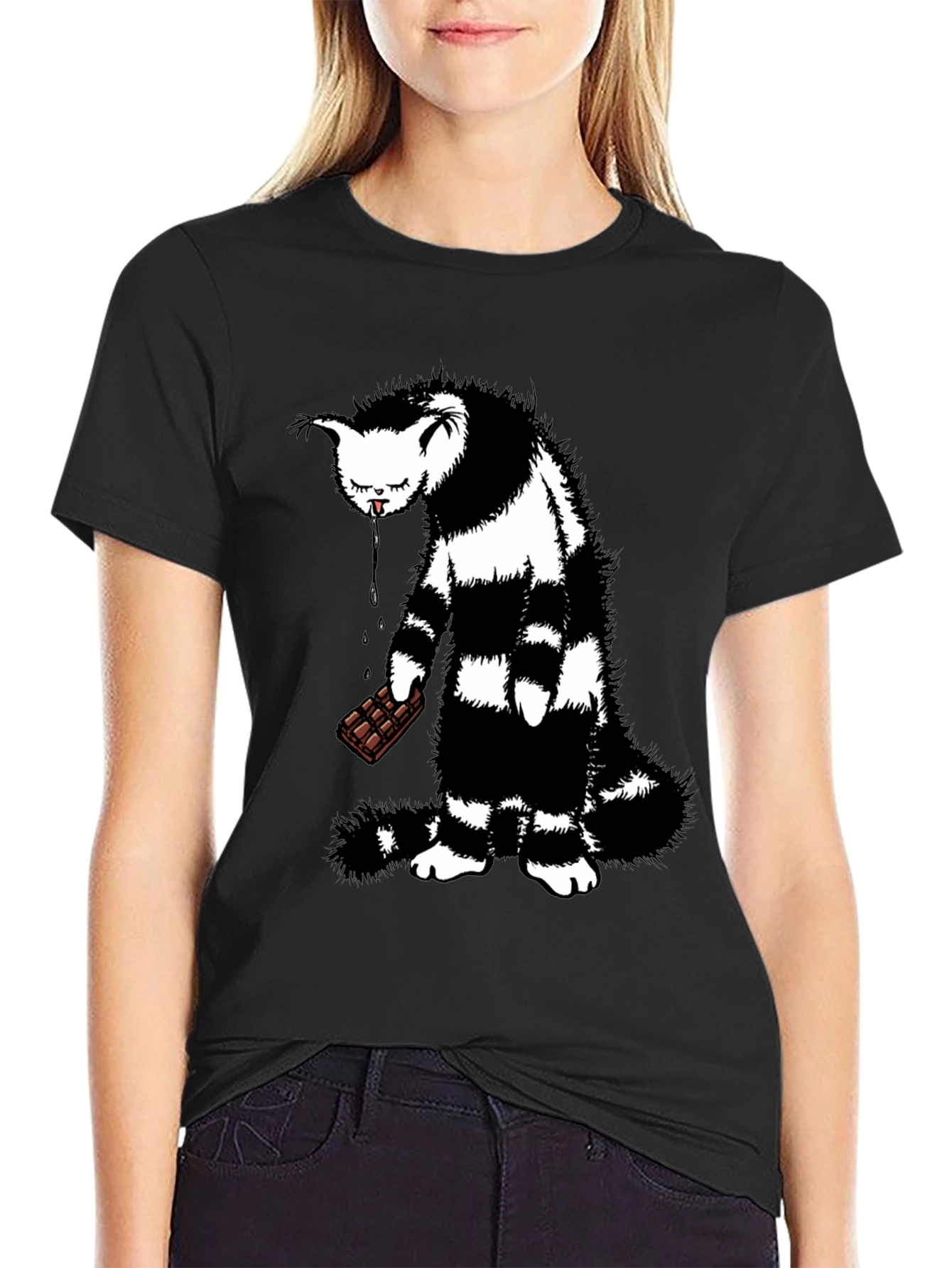 Chocolate Cat T-Shirt - Funny Graphic Tee