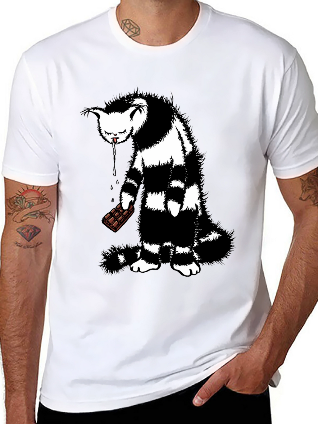Chocolate Cat T-Shirt - Funny Graphic Tee