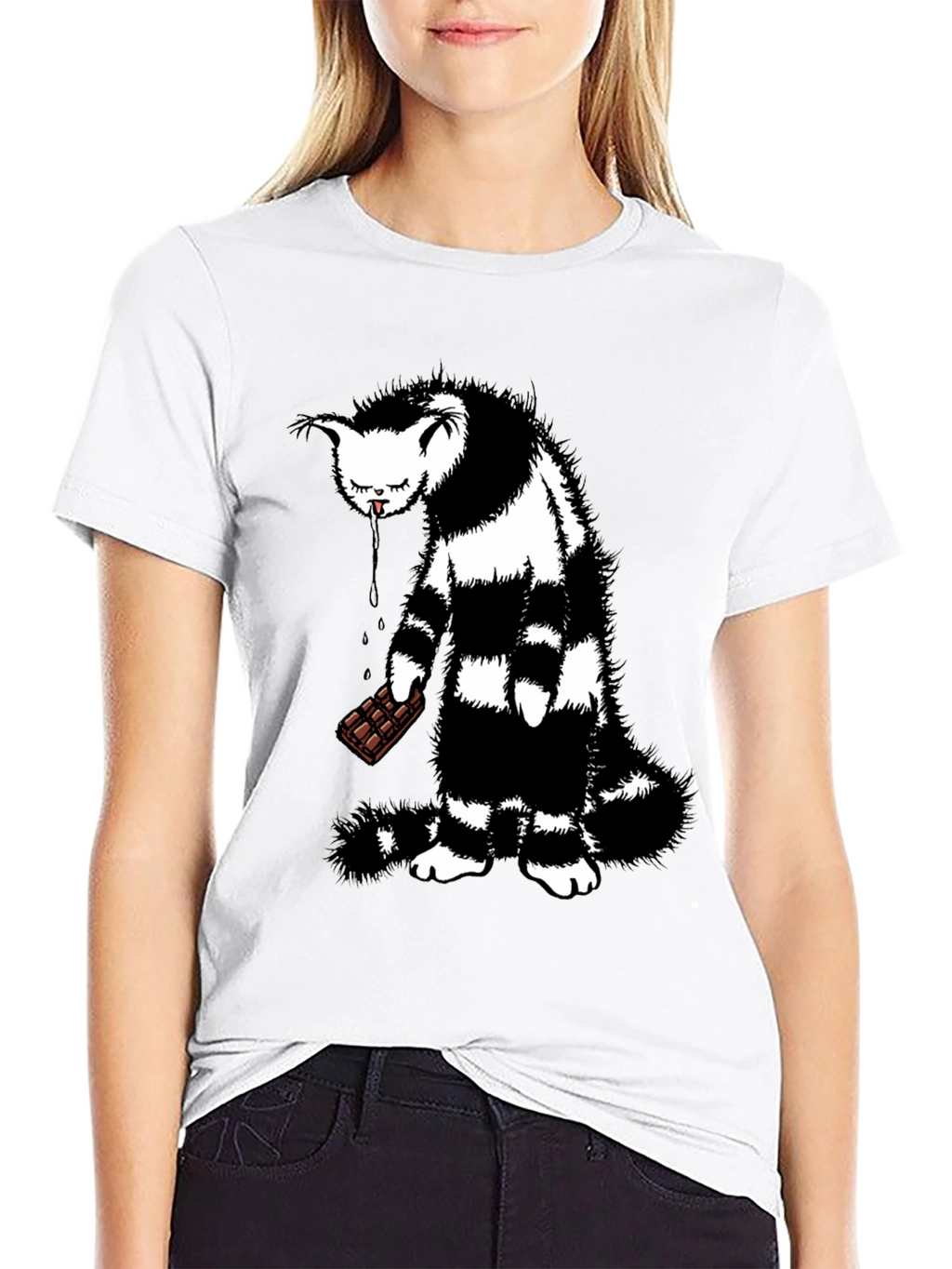 Chocolate Cat T-Shirt - Funny Graphic Tee