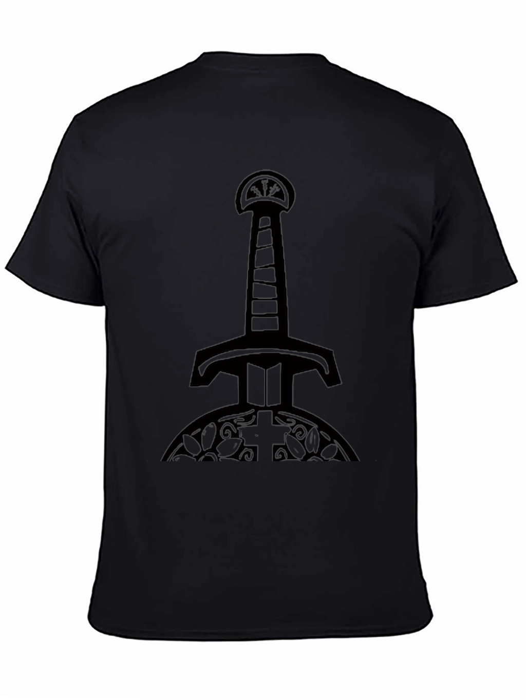 Mens Black Sword Graphic T-Shirt