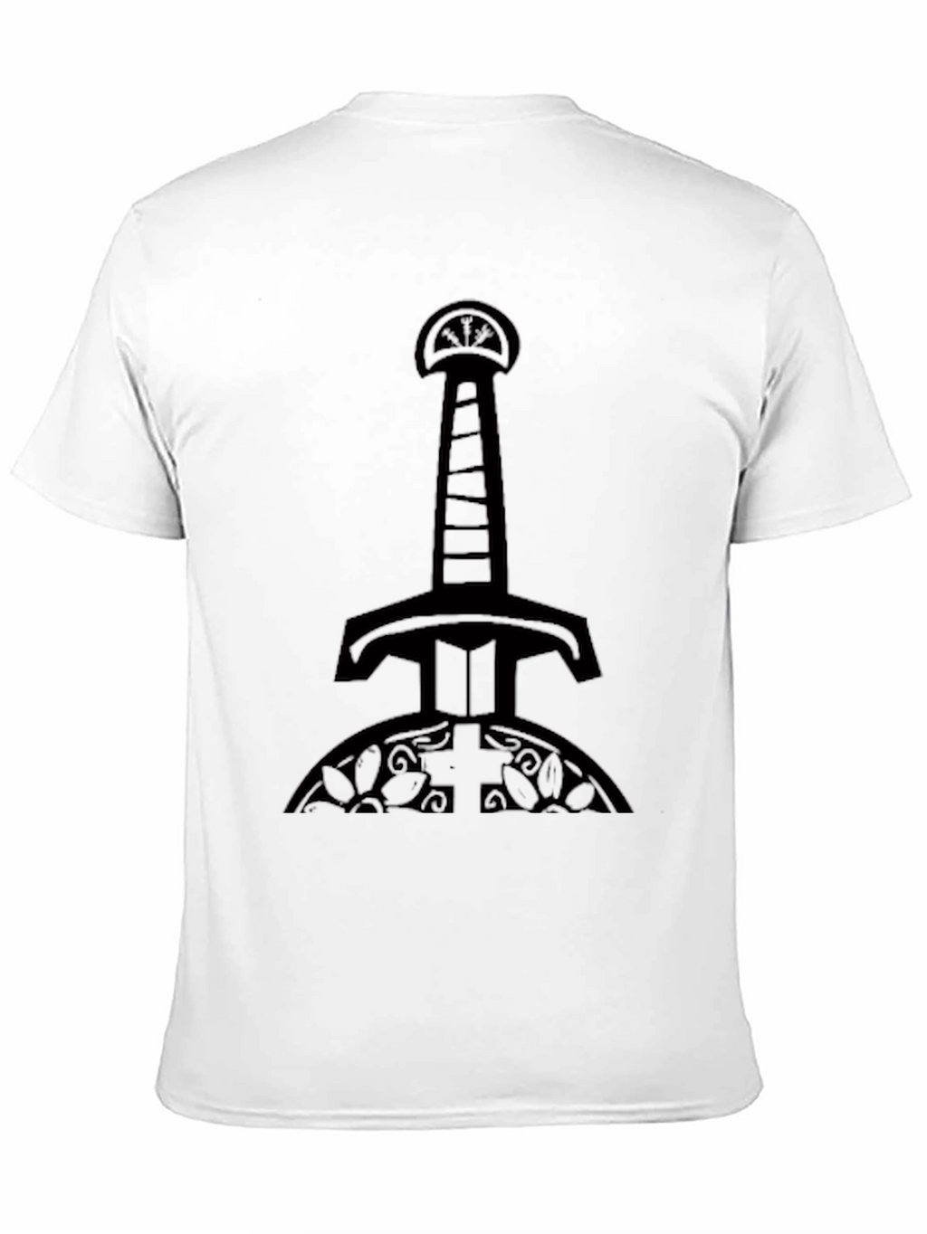 Mens Black Sword Graphic T-Shirt