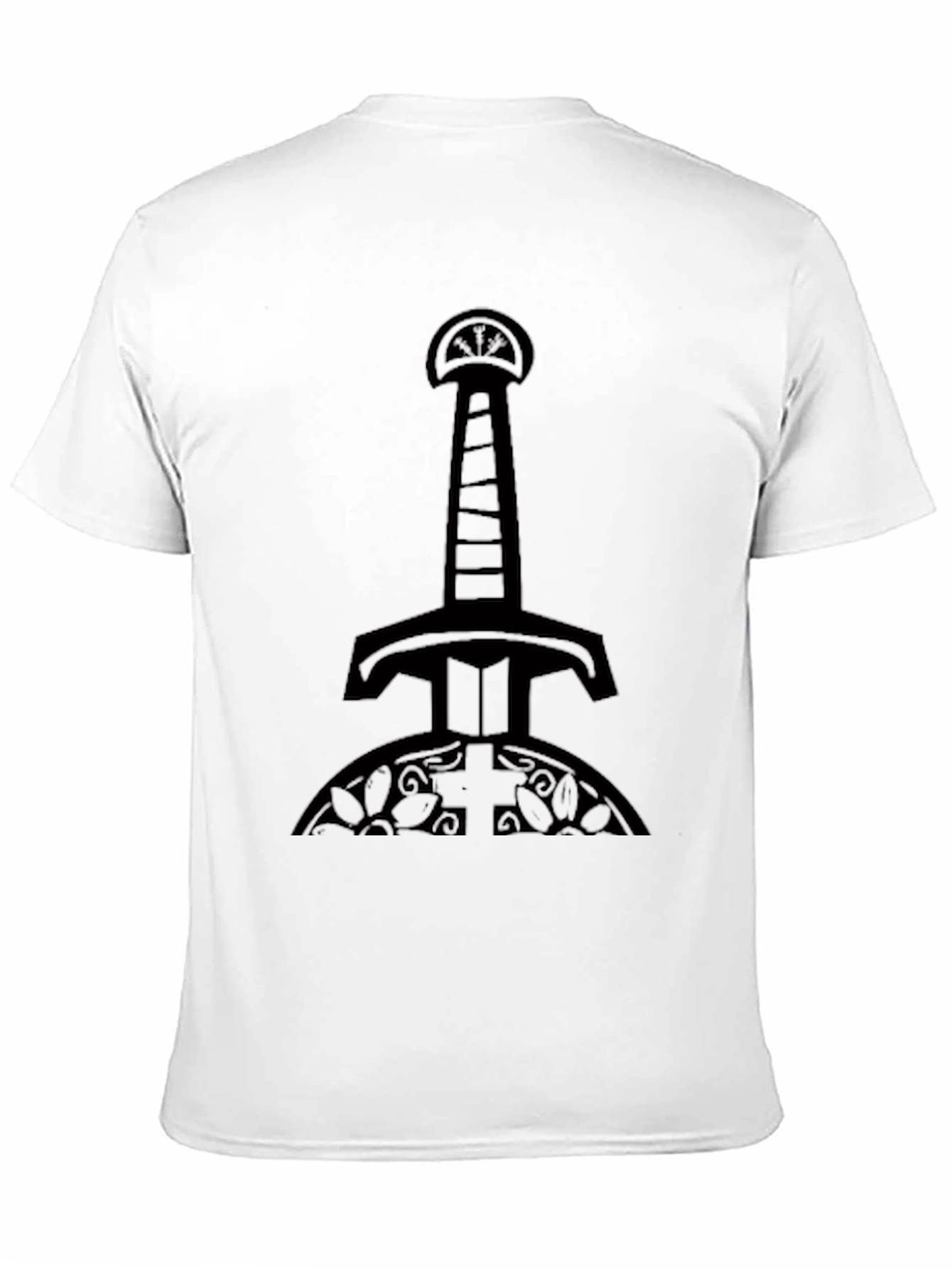 Mens Black Sword Graphic T-Shirt