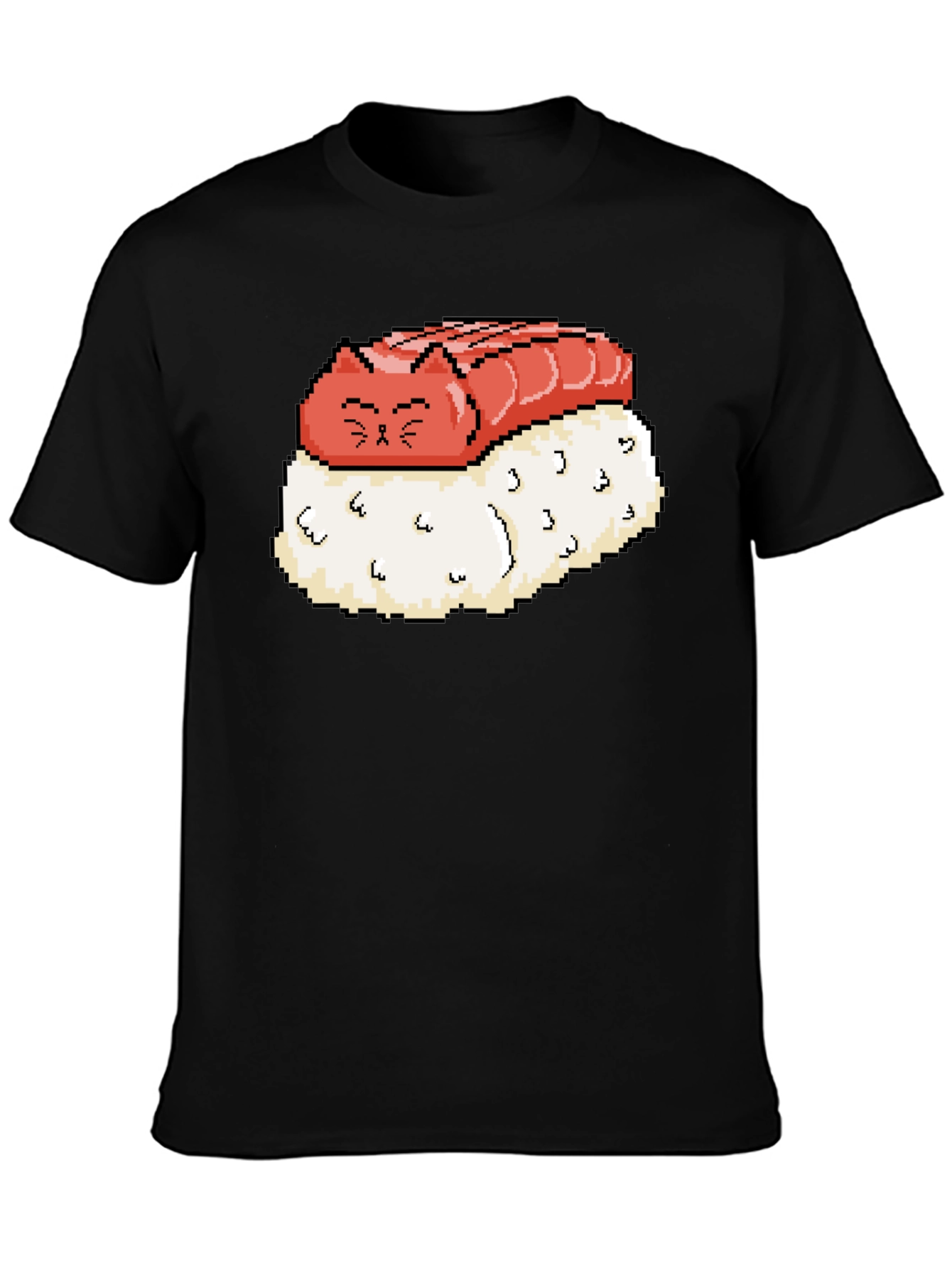 Sushi Cat Pixel Art Graphic Tee