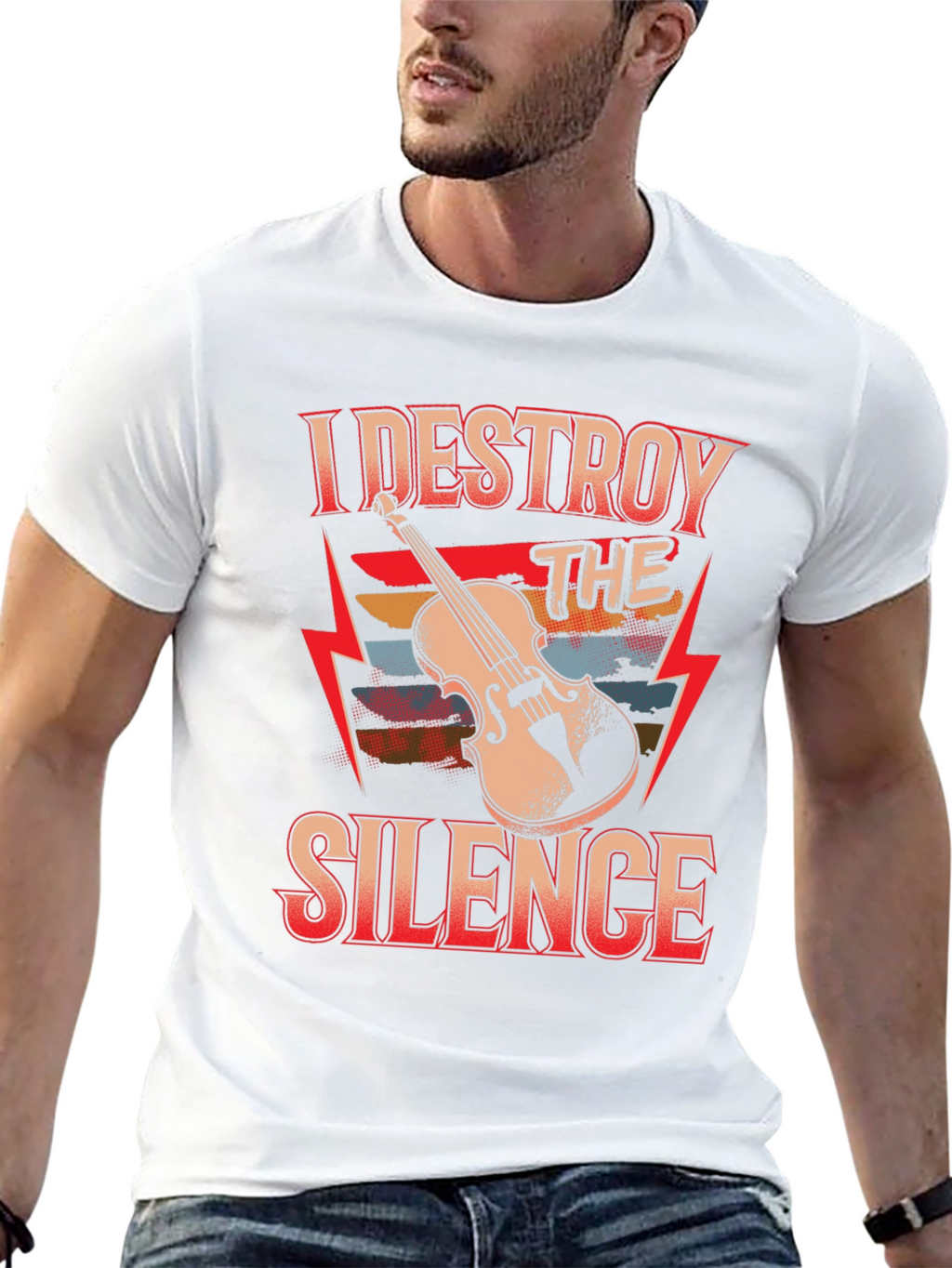 I Destroy The Silence Violin T-Shirt