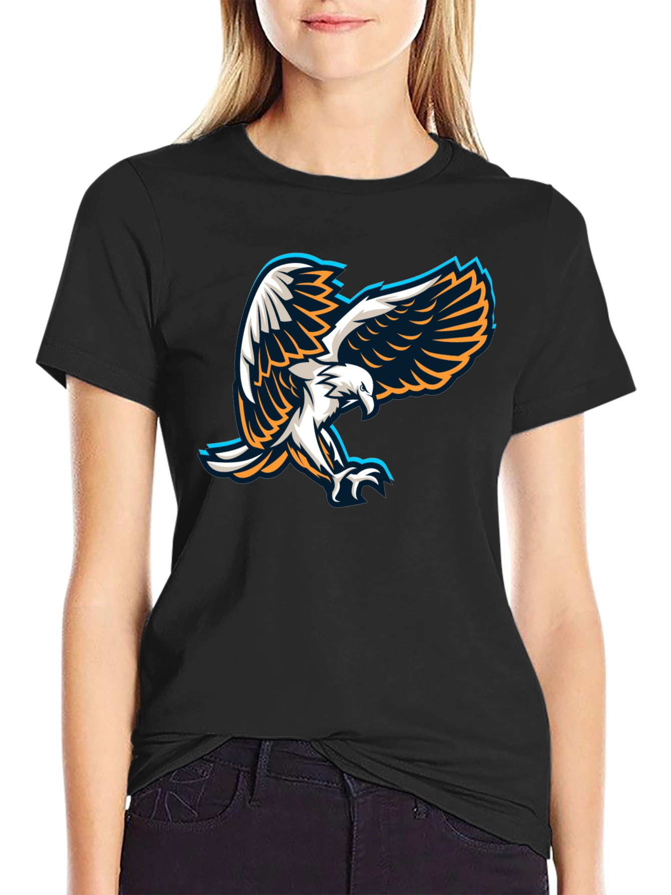 Eagle Graphic Black T-Shirt - Mens Short Sleeve Tee