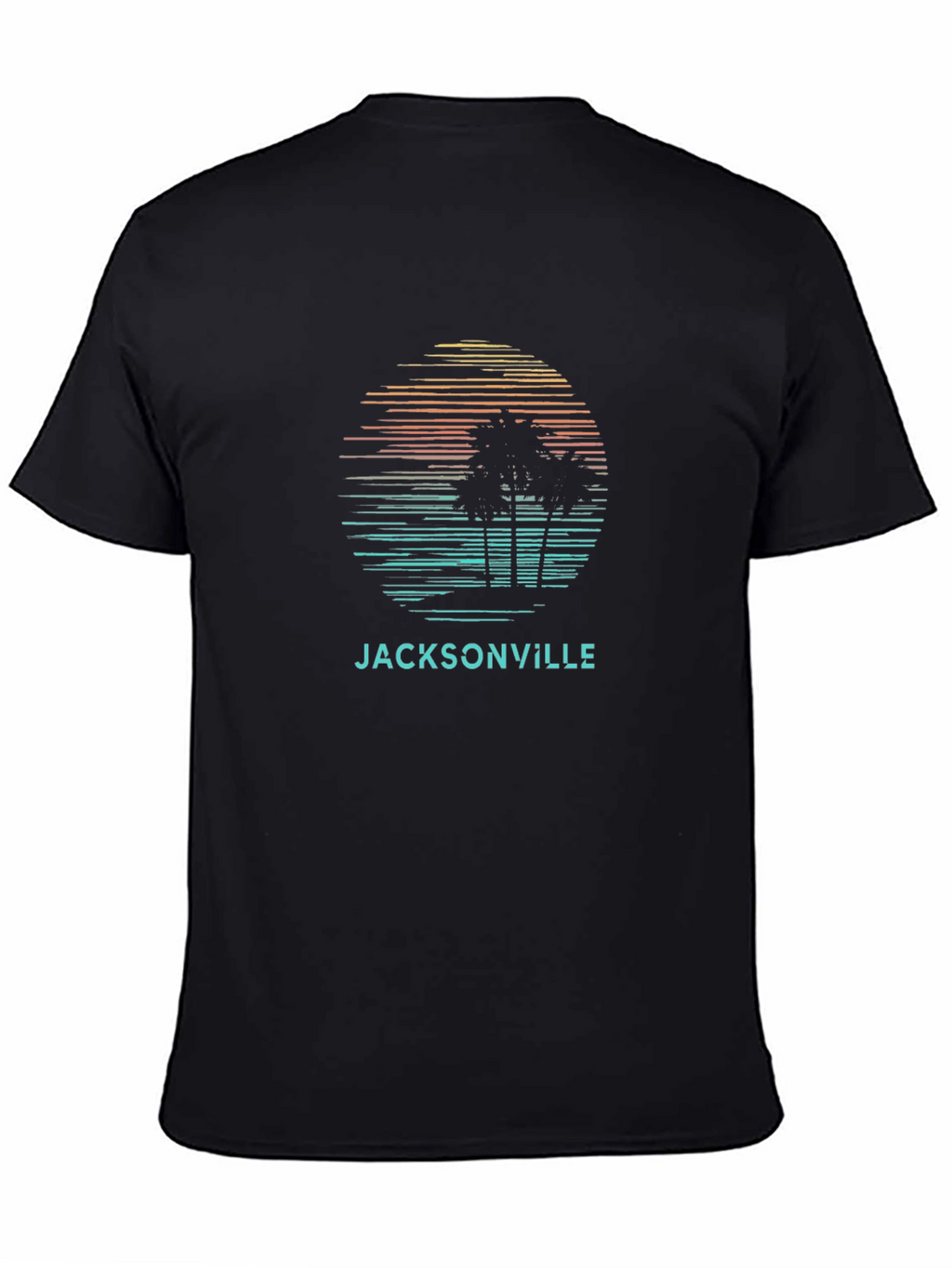 Jacksonville Palm Sunset Graphic Tee - Black
