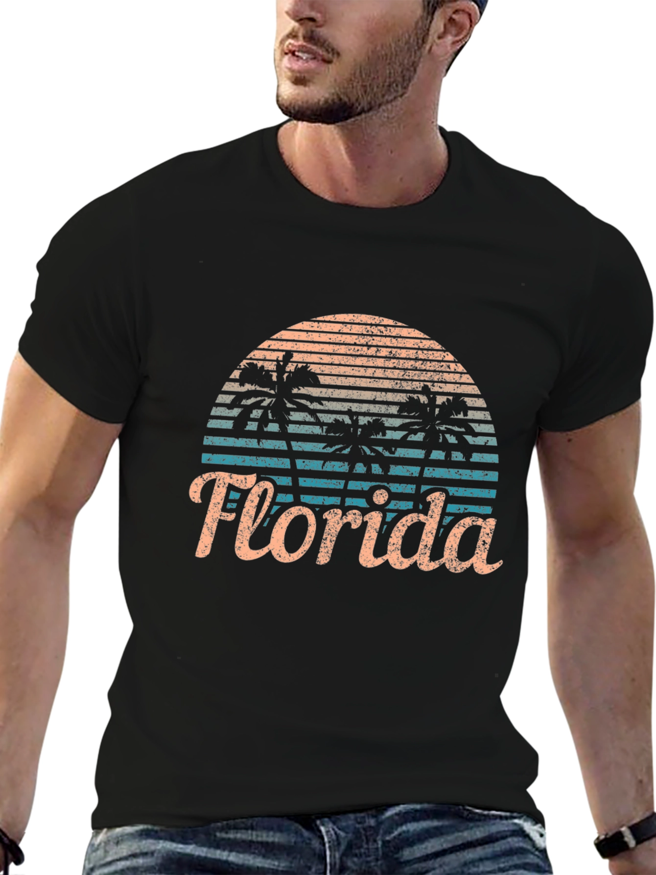Florida Palm Sunset Graphic Tee