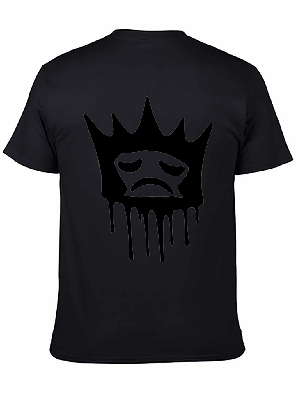 Sad King Dripping Crown T-Shirt - Black