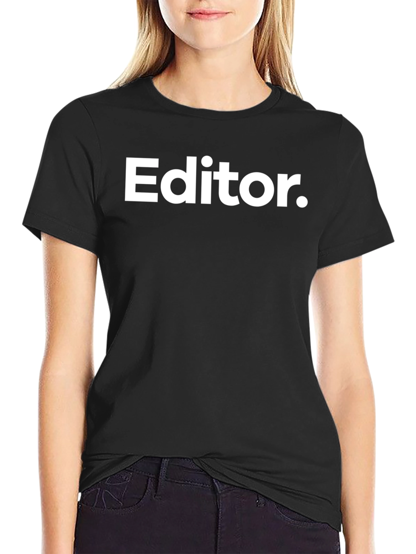 Editor Graphic Tee - Black Short Sleeve T-Shirt