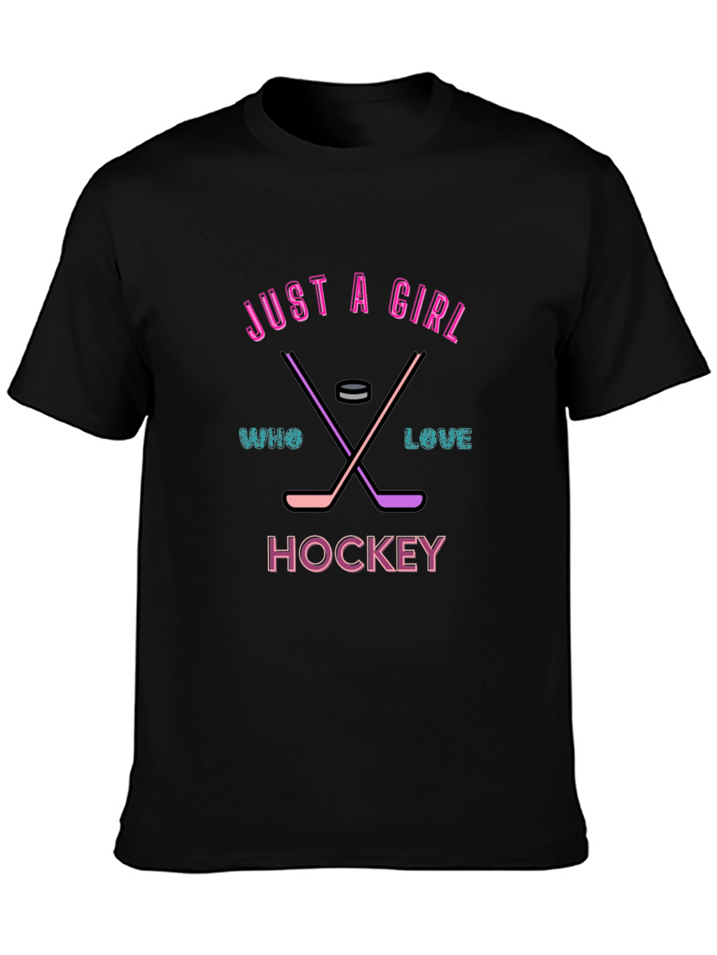 Just A Girl Hockey T-Shirt - Sports Tee