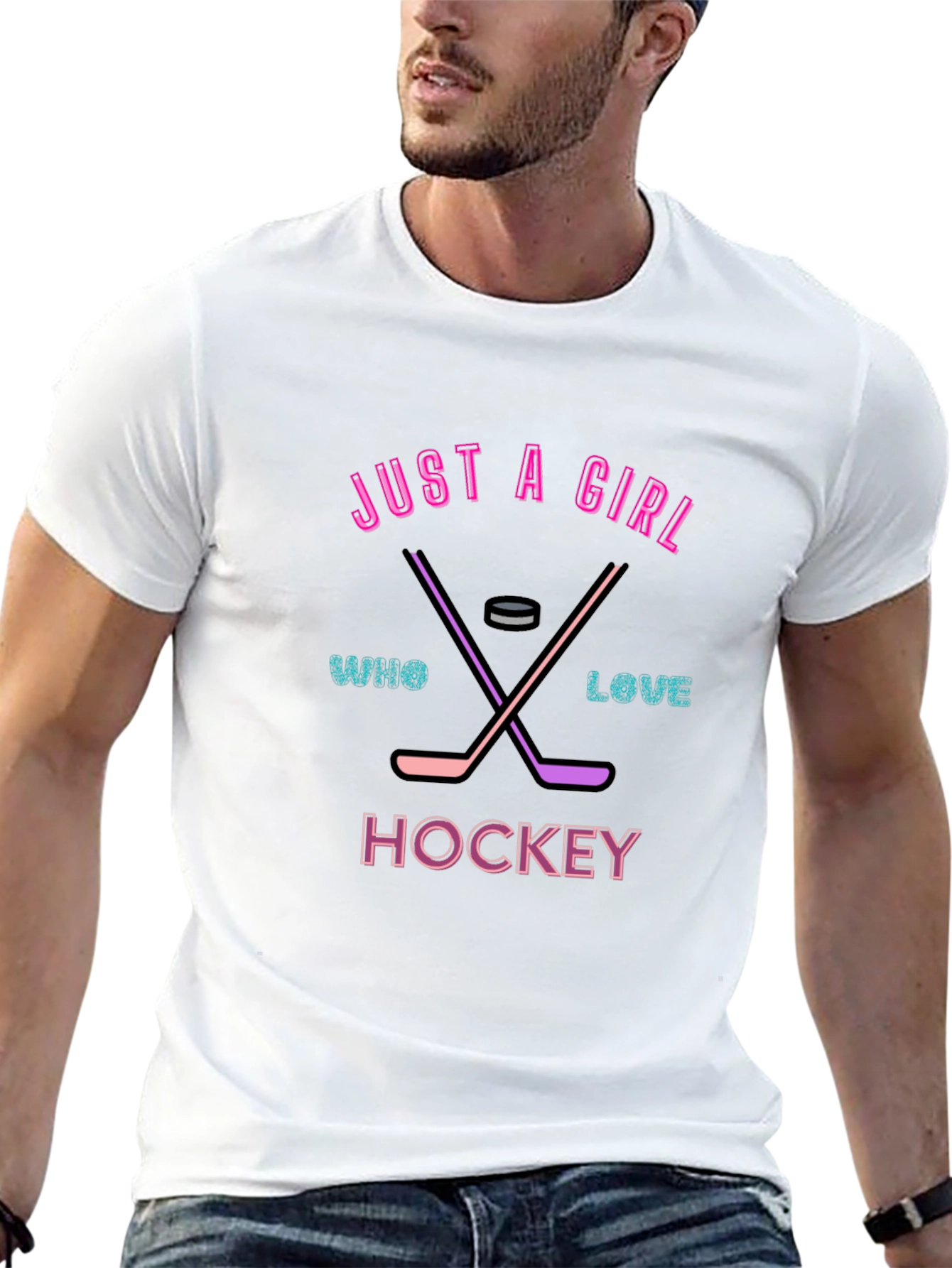 Just A Girl Hockey T-Shirt - Sports Tee