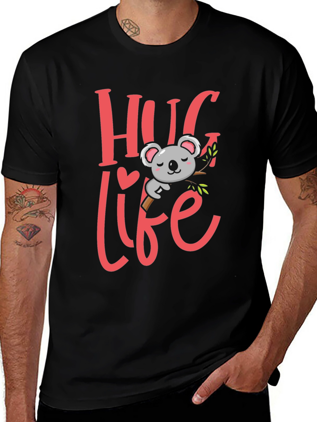 Hug Life Koala Bear Graphic Tee