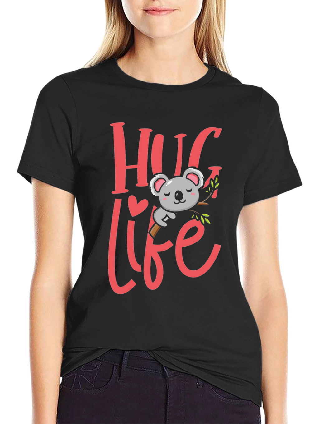 Hug Life Koala Bear Graphic Tee