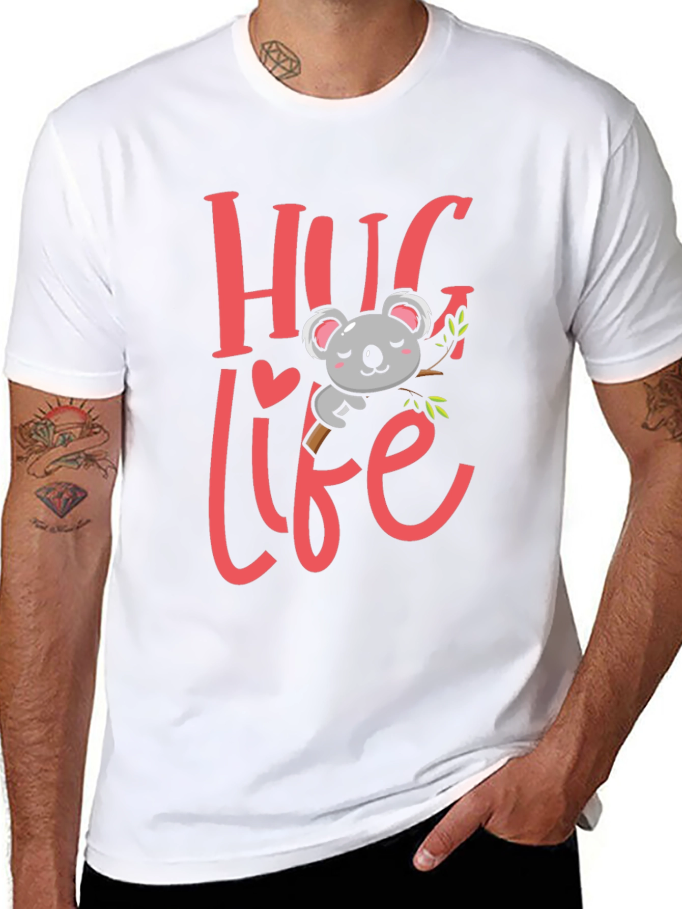 Hug Life Koala Bear Graphic Tee