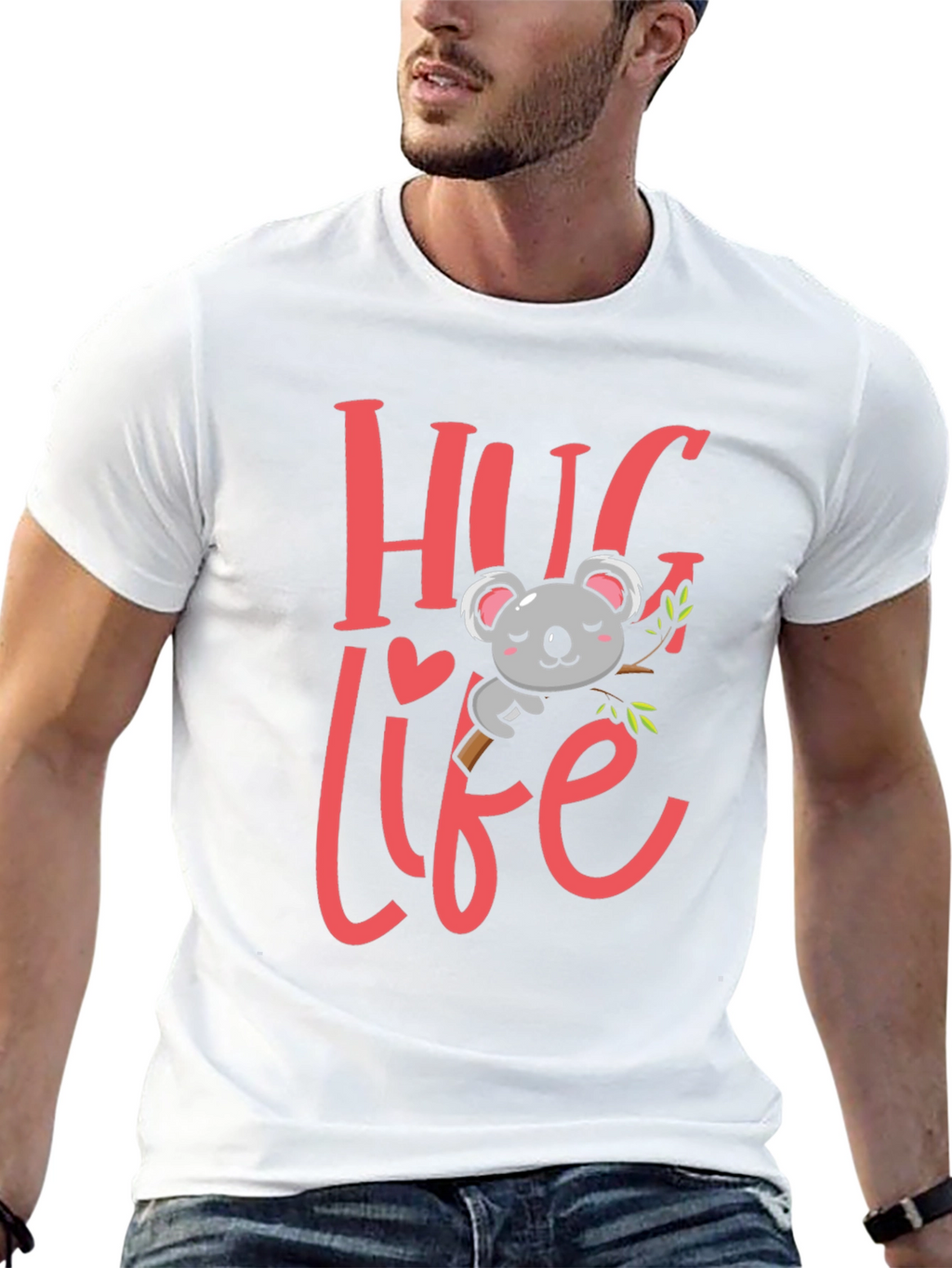 Hug Life Koala Bear Graphic Tee